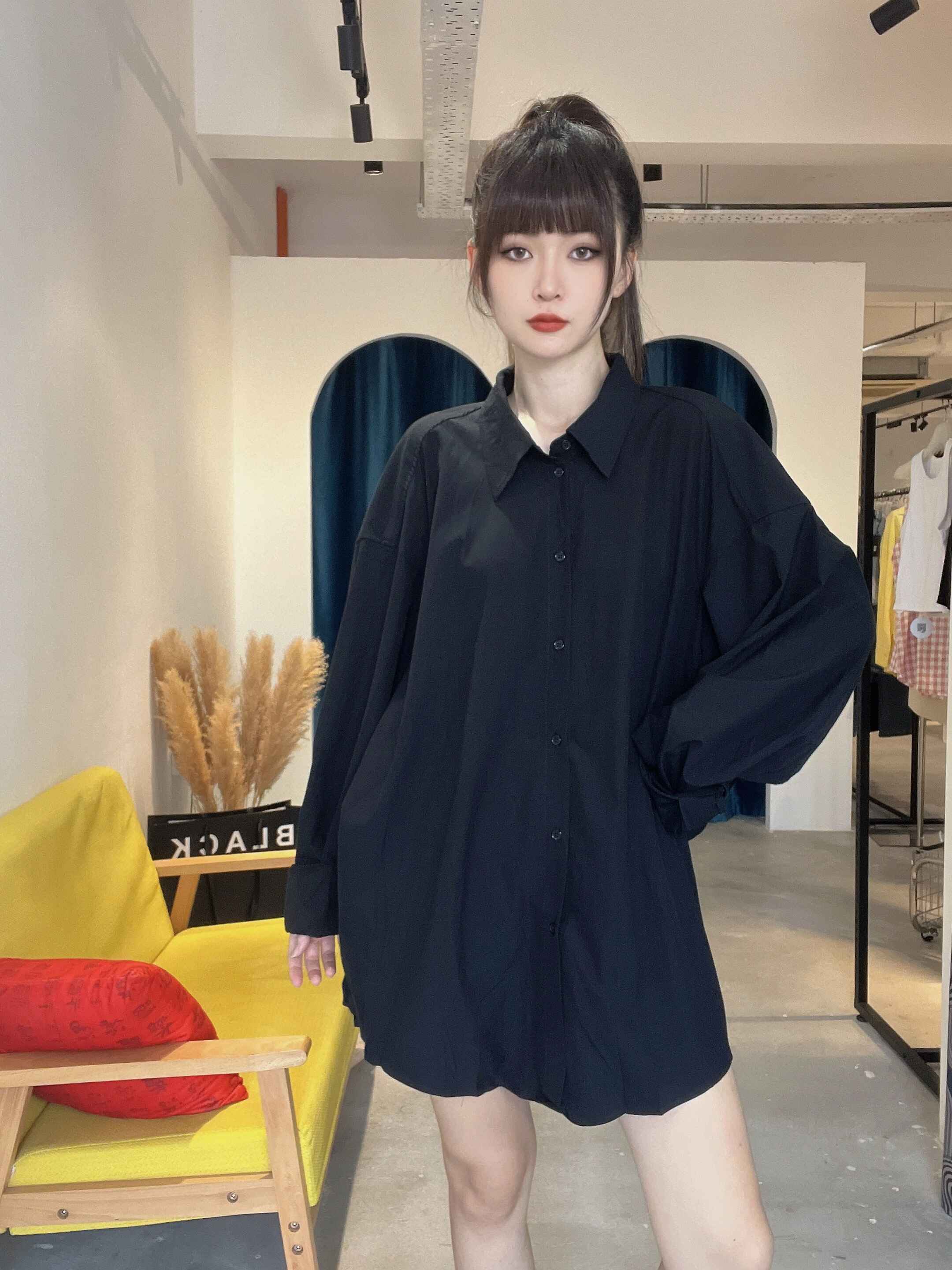 Ninestudio.9 | 设计款衬衣露腰抽绳设计 