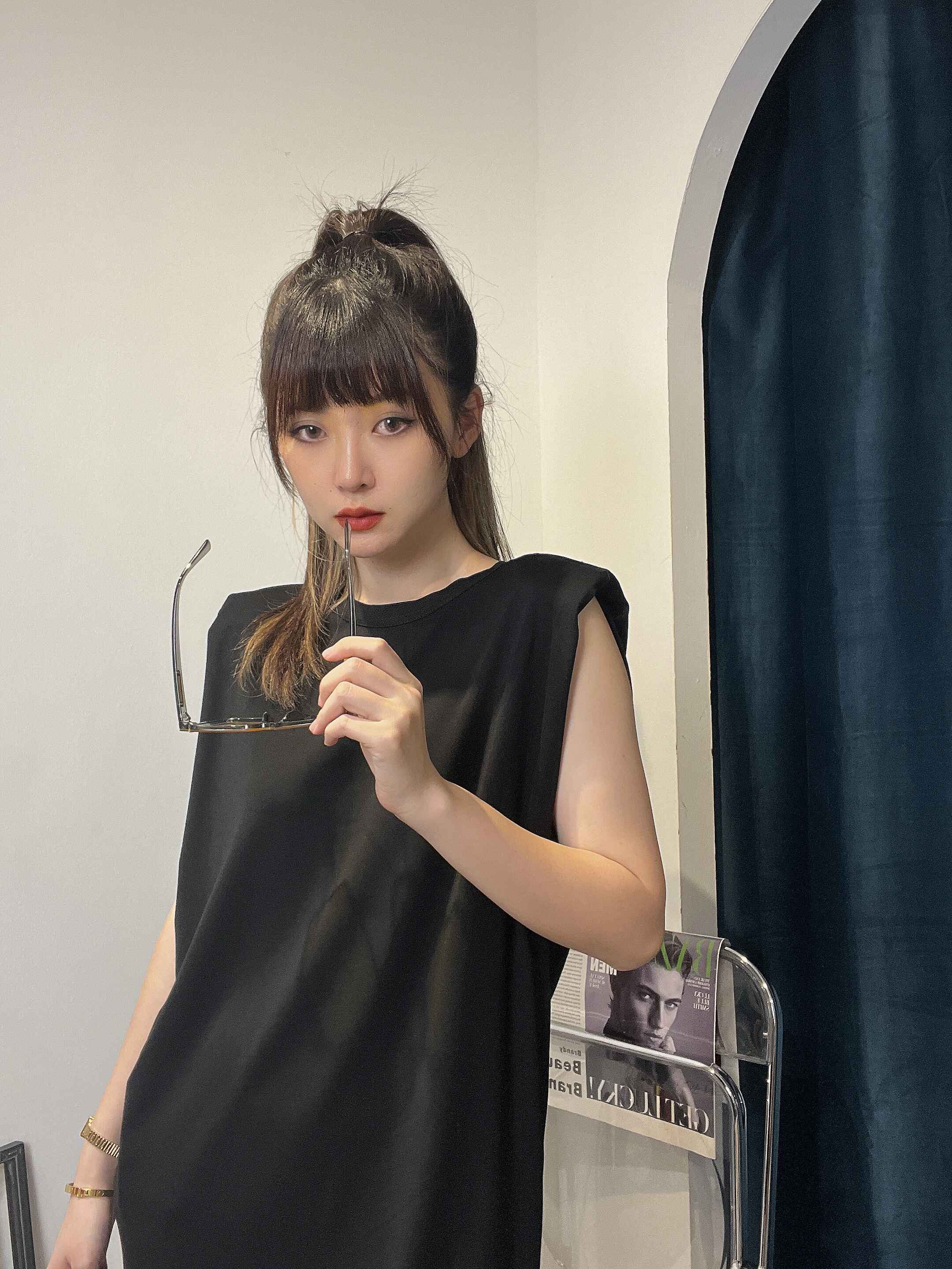 出袖垫肩连衣裙 | Ninestudio.9