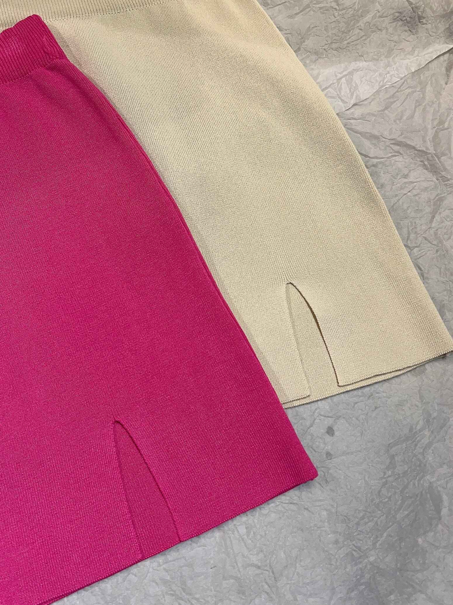 针织开叉包臀裙 | Ninestudio.9