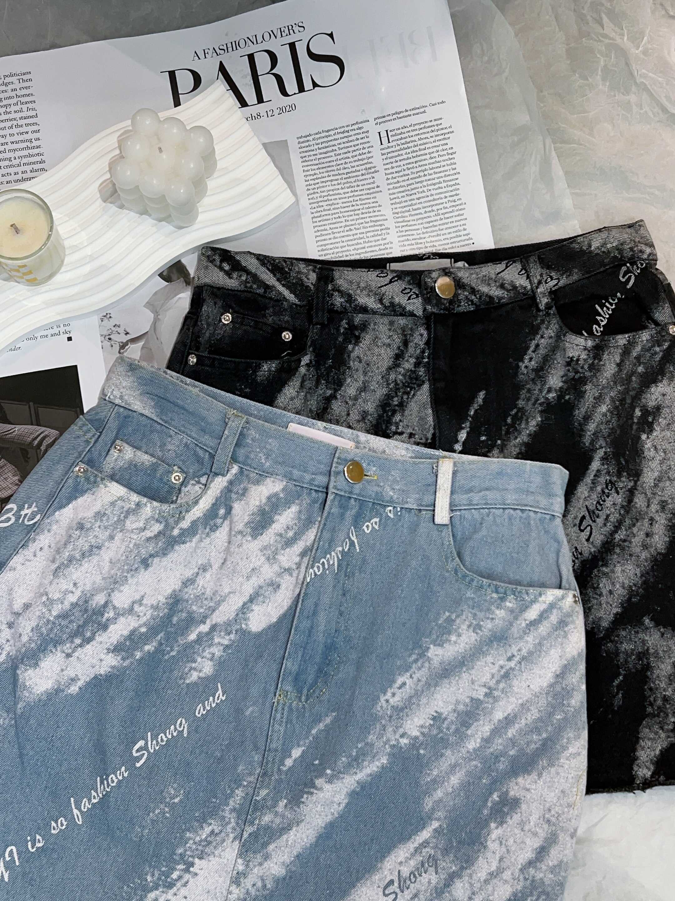 Ninestudio.9 | 泼墨牛仔短裙