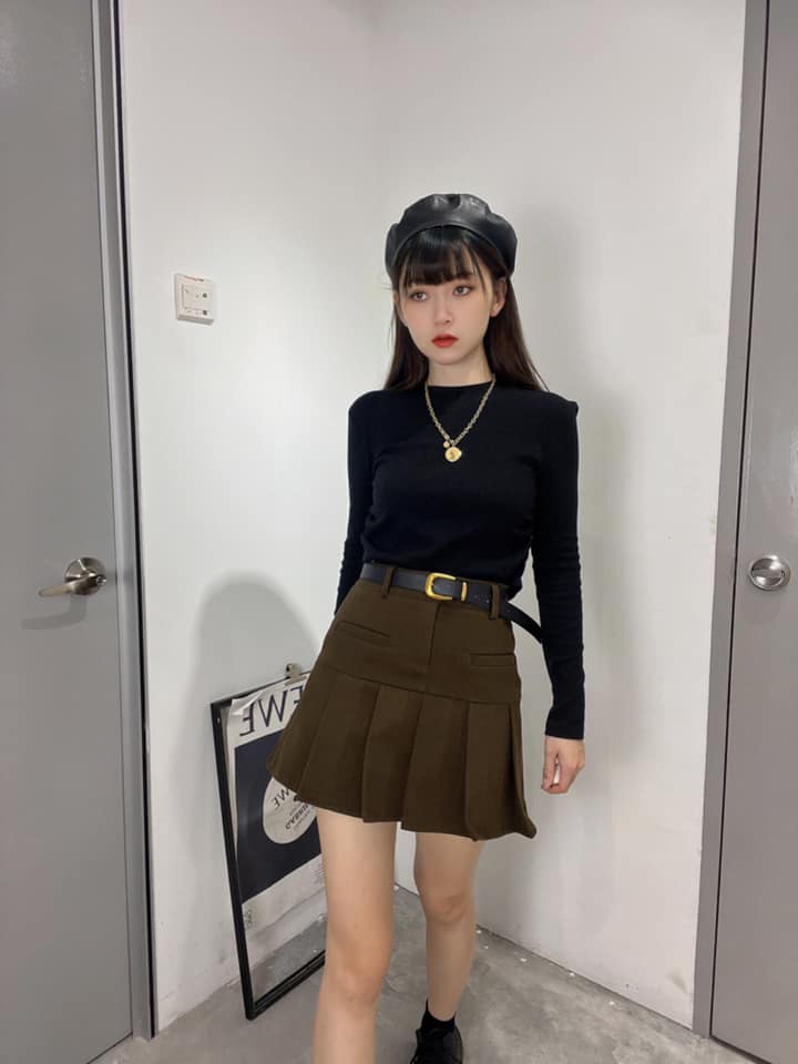 Ninestudio.9 | 基础款长袖皱褶上衣