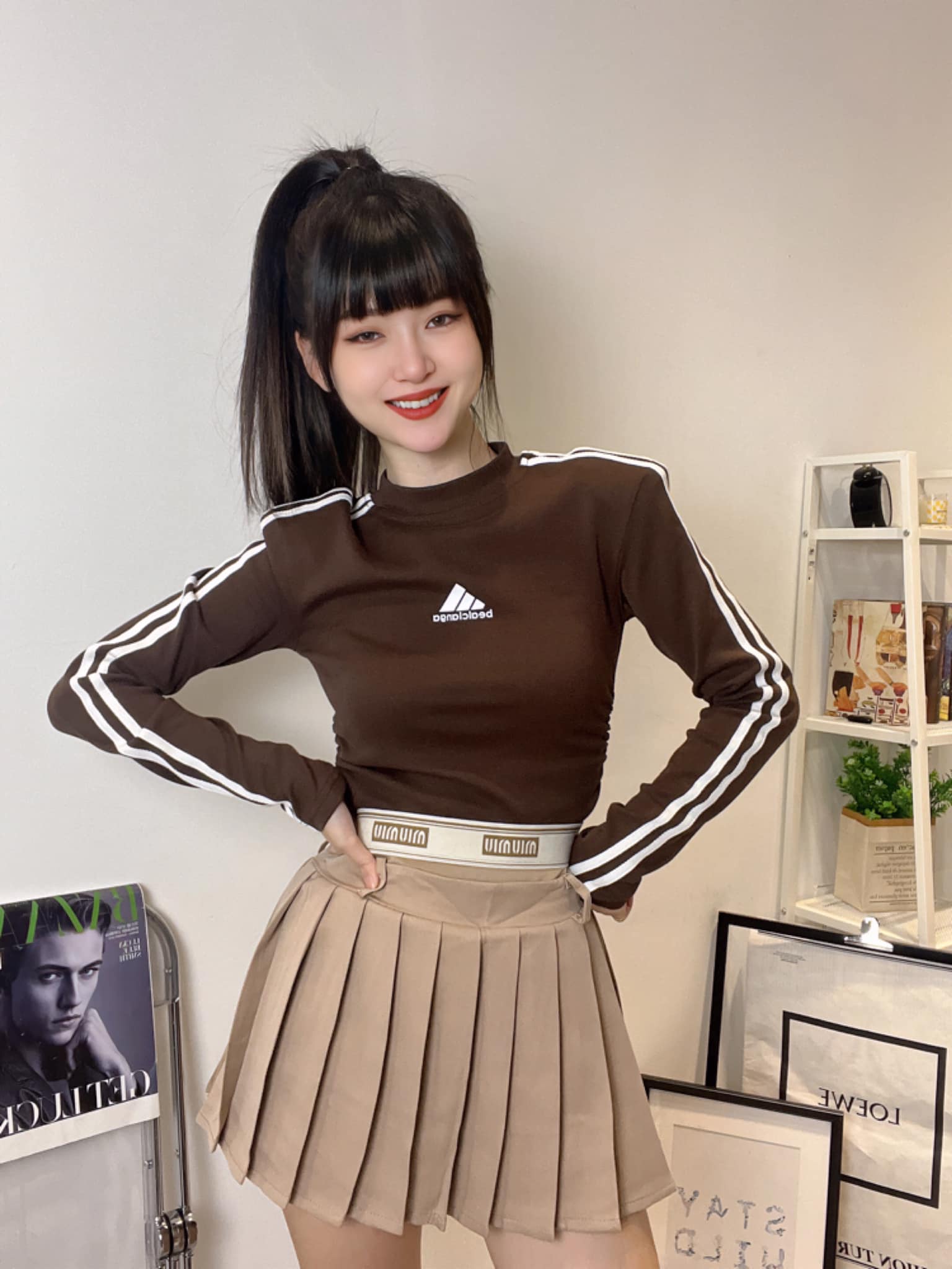 线条拉边长袖Tee | Ninestudio.9