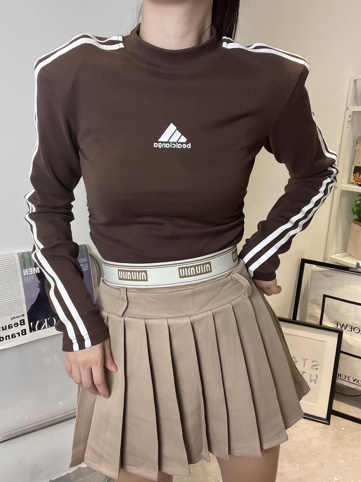 线条拉边长袖Tee | Ninestudio.9