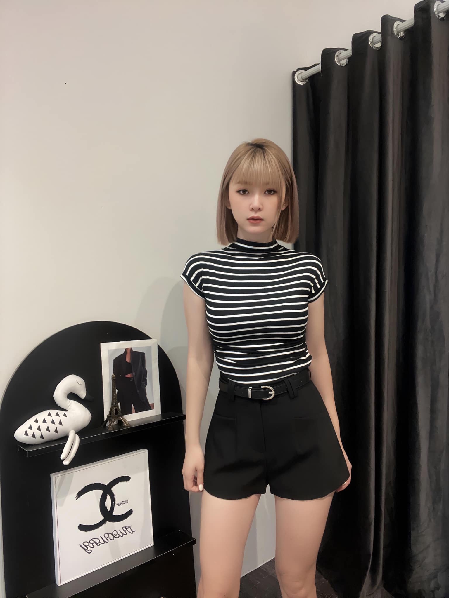 半高领出袖线条内搭 | Ninestudio.9