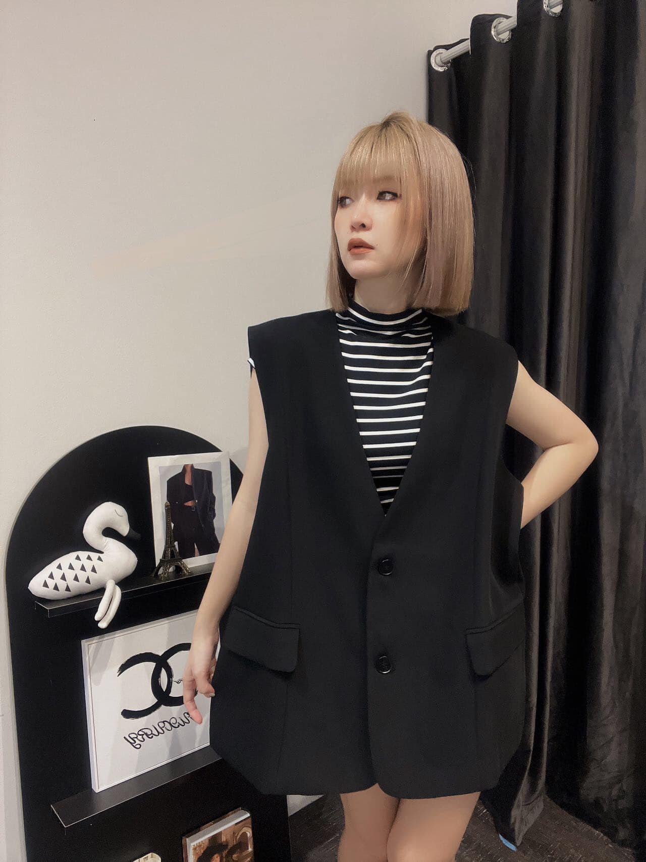 半高领出袖线条内搭 | Ninestudio.9