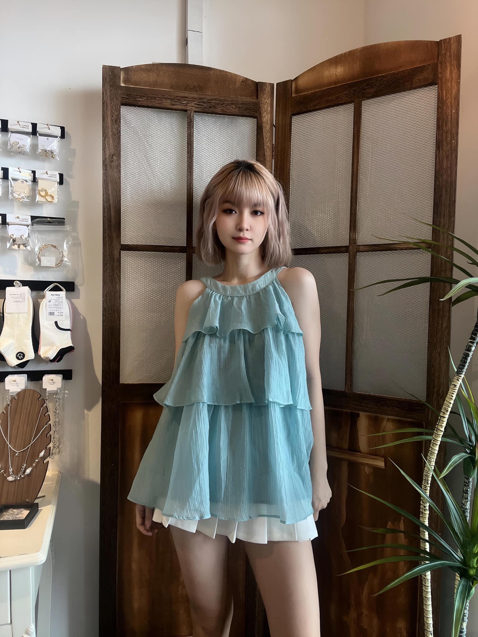 千金风挂脖上衣 | Ninestudio.9