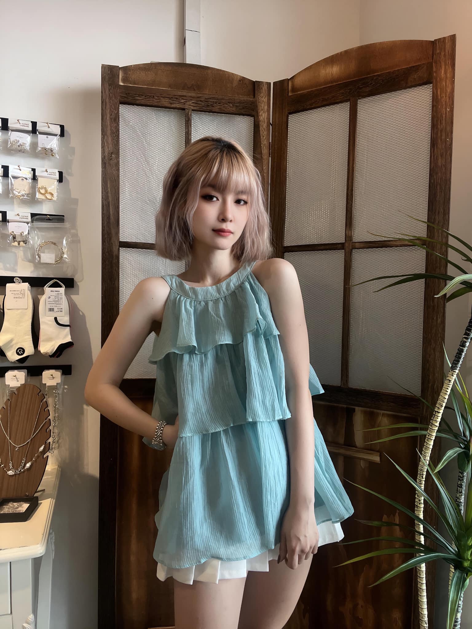 千金风挂脖上衣 | Ninestudio.9