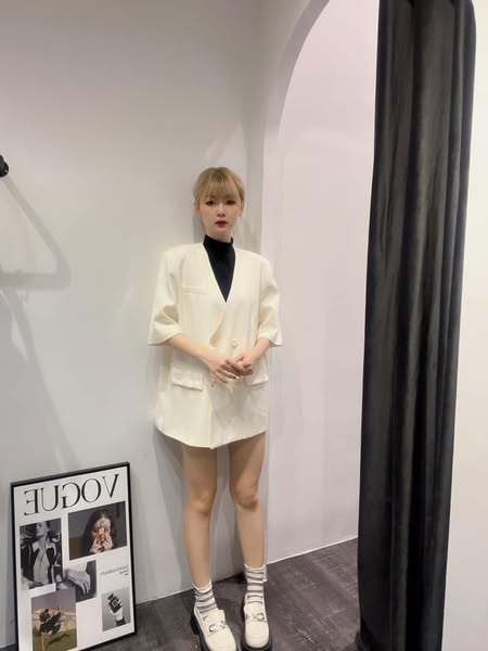 短袖宽松西装外套 | Ninestudio.9