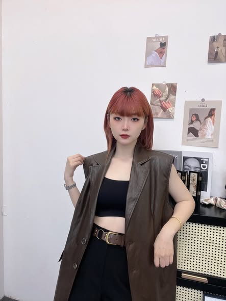 Ninestudio.9 | V领长版皮外套