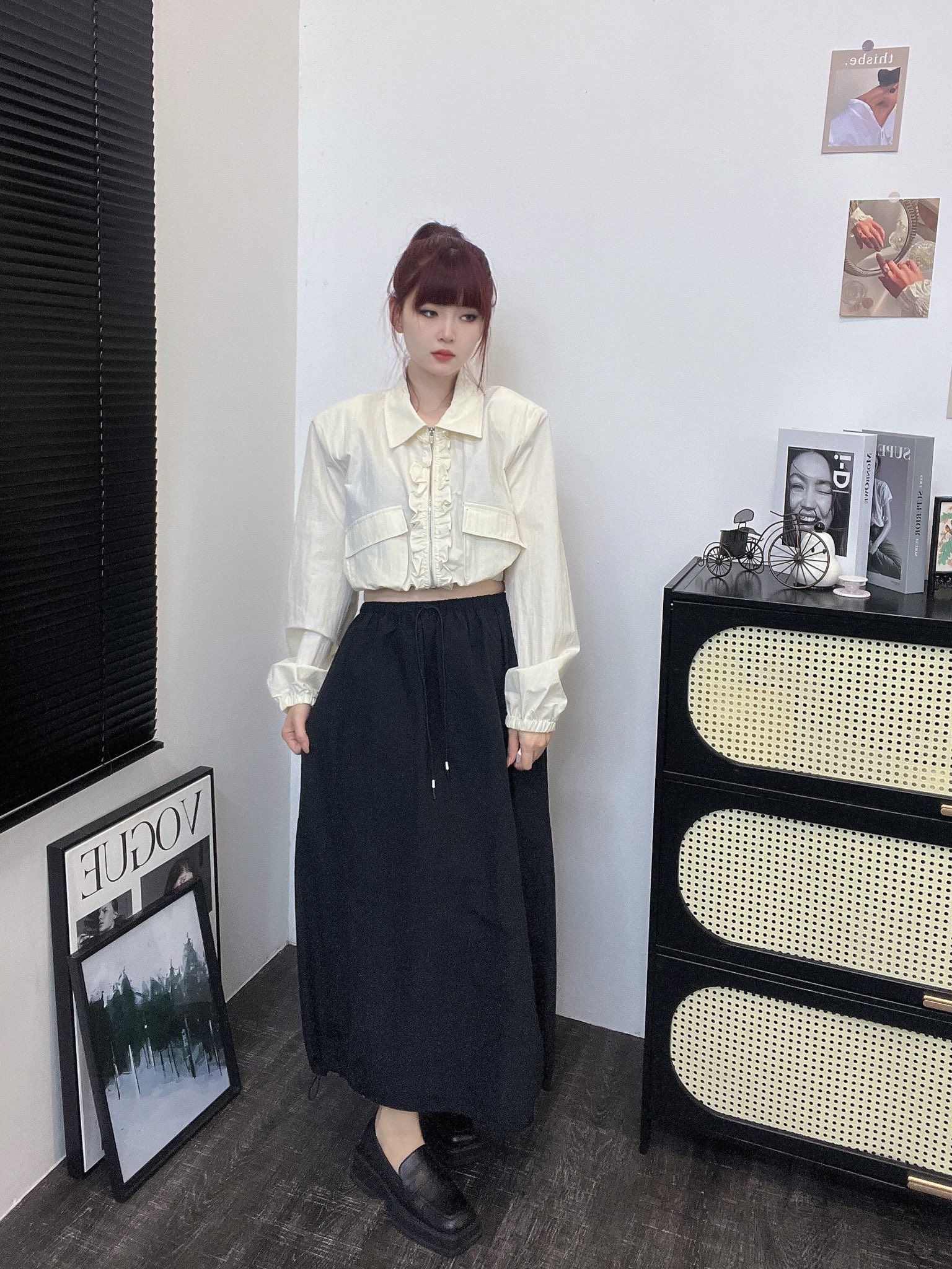 Ninestudio.9 | 木耳边拉链外套