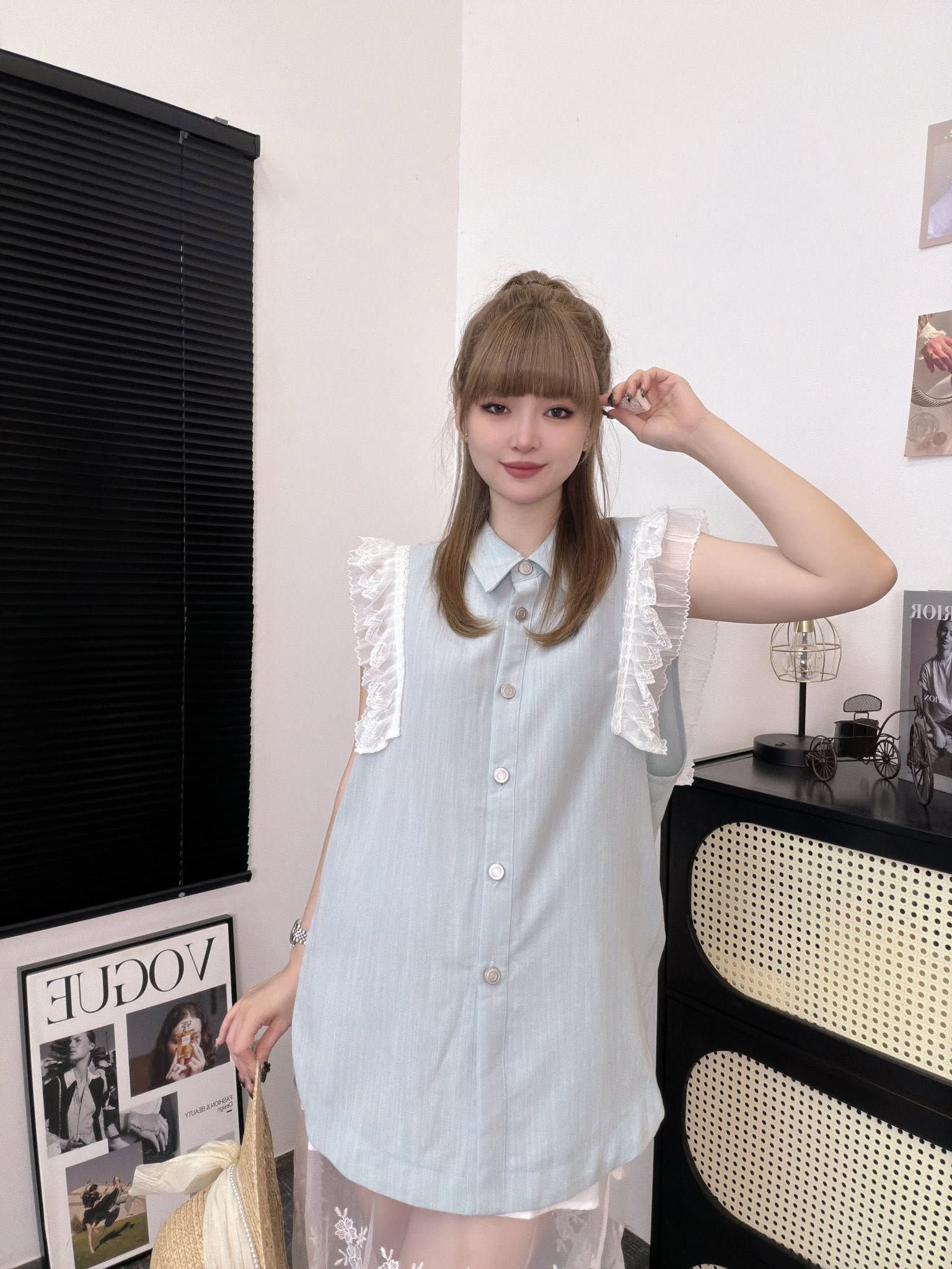 Ninestudio.9 | 小设计蕾丝袖衬衫外套