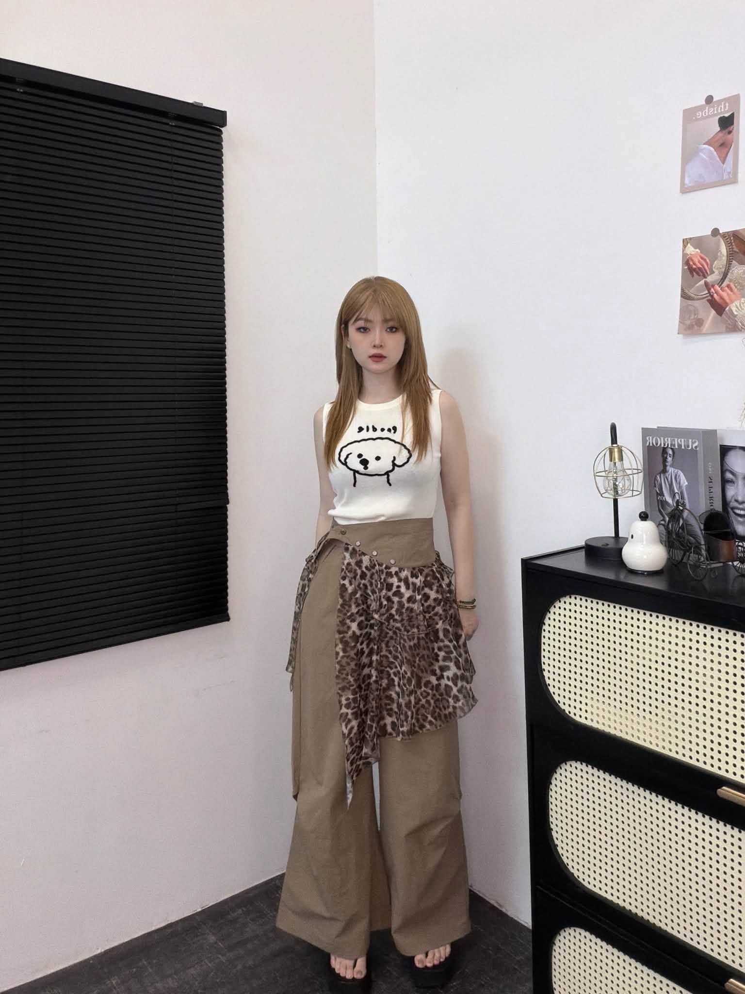Ninestudio.9 | 两件套豹纹屁帘长裤